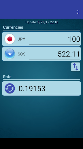 Android application Japan Yen x Somali Shilling screenshort