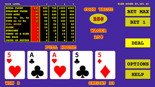 Bonus Poker Pro 98 Video Poker