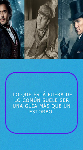 Android application Sherlock Holmes frases screenshort