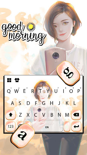 Selfie Anime Girl Keyboard Bac Screen 3