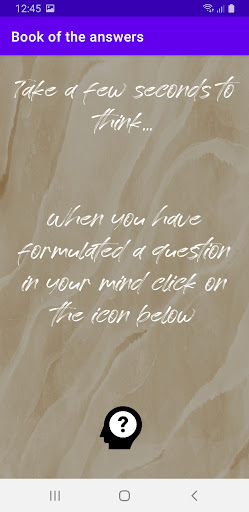 Android application Book of the answers screenshort