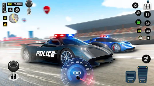 Police Car Race Car Game 3d