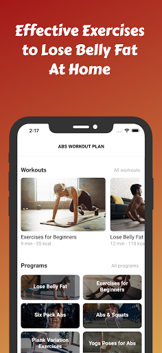 Ab Workout Plan at Home Screen 2