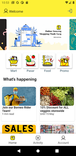 Android application Borneoshop screenshort