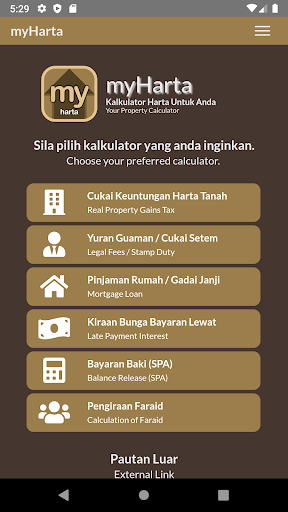 Android application myHarta - Kalkulator Harta screenshort