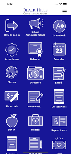 Android application Black Hills Christian Academy screenshort