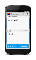 screenshot of Zulu English Translator