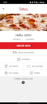 Bella Pizzeria App screenshot 1