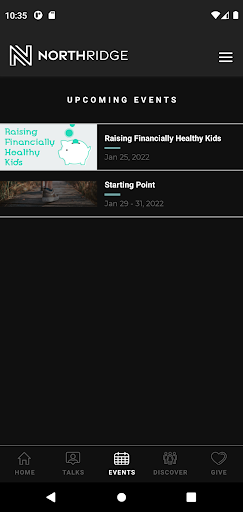 NorthRidge App Screen 3