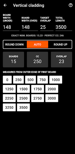 Carpenters Quick Calculations Screen 2
