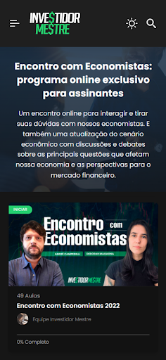 Android application Investidor Mestre screenshort