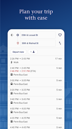 PennTransit Mobile Screen 2