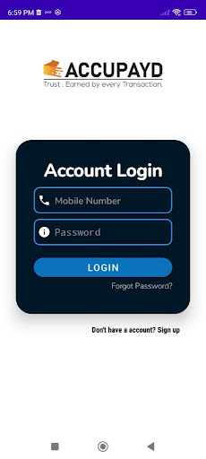 Android application Accupayd screenshort