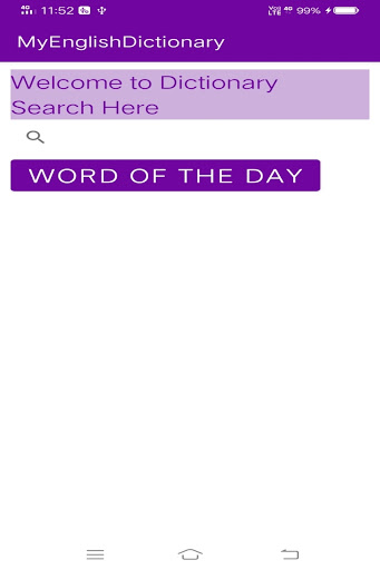 Android application Dictionary App screenshort