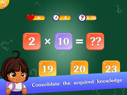 Μαθηματικά παιχνίδια - Πίνακας πολλαπλασιασμού PRO Screenshot