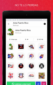Captura de Pantalla 8 Stickers Puerto Rico para Chat android