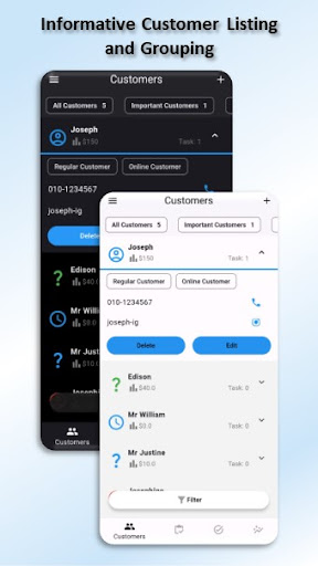 Android application IKD Customer Management screenshort