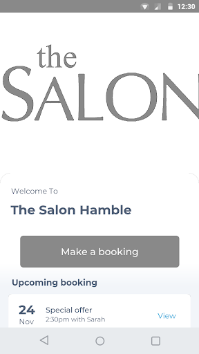 Android application The Salon Hamble screenshort