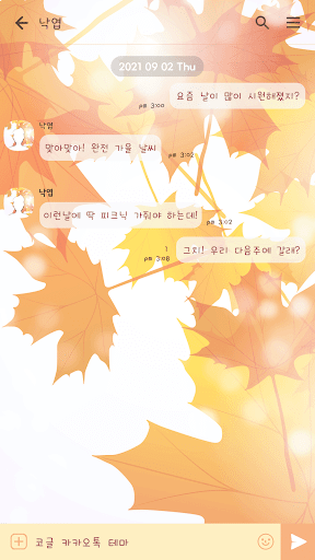 카카오톡 테마 - 오늘이 제일 예쁘다_단풍 Screen 3