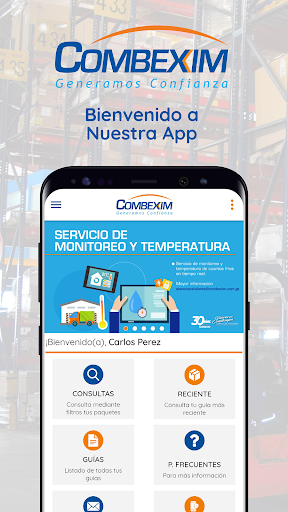 Android application Combexim screenshort