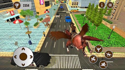 Captura 21 juego de taxi caballo volador android