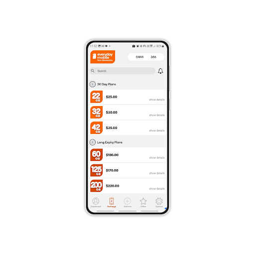 Everyday Mobile (Woolworths) Screen 2