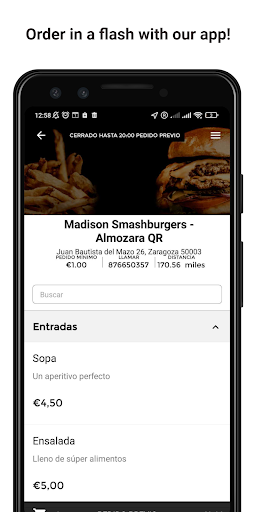 Android application MADISON Smashburgers screenshort
