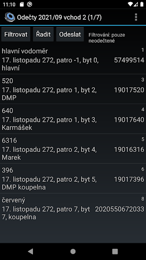Odečty KADEN Screen 2