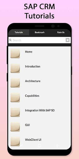 Android application Easy SAP CRM Tutorial screenshort