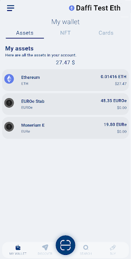 DaffiOne Wallet Screen 2