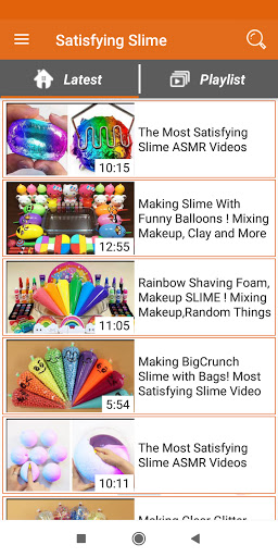 Android application Satisfying Slime Videos screenshort