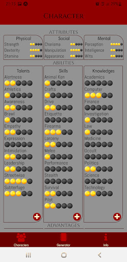 City Characters Screen 2