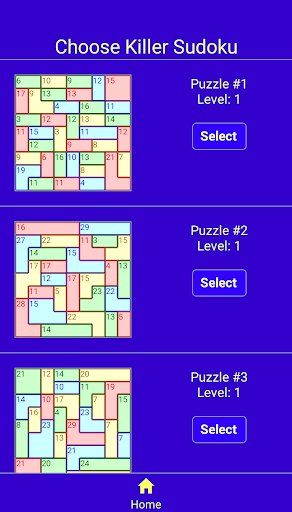 Killer Sudoku Helper Screen 2