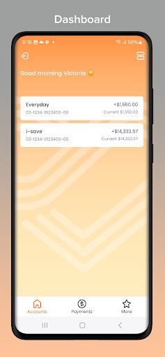 Android application SBS Bank Mobile screenshort