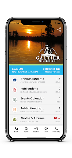 City of Gautier Screen 2