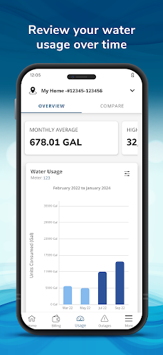 Screenshot of MyWater Pleasanton App
