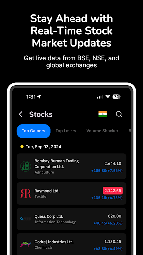 Android application BottomStreet: Screener screenshort