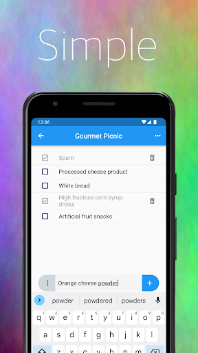 Android application CloudList - Shared To-do Lists screenshort