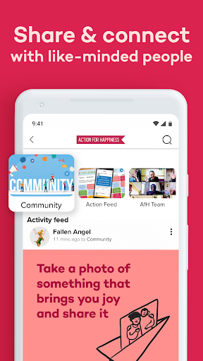 Screenshot of Action for Happiness: Get Tips