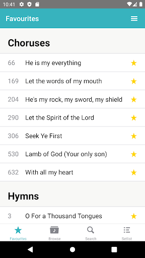 Android application Revival Fellowship SongLight screenshort