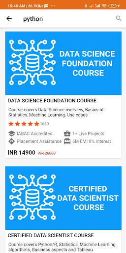 DataMites: Learn Online Data Screen 2