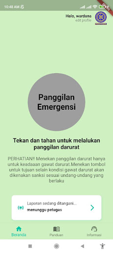 Android application Emergency Call Udayana ( ECU ) screenshort