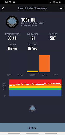 Android application Ascend Fitness HR screenshort