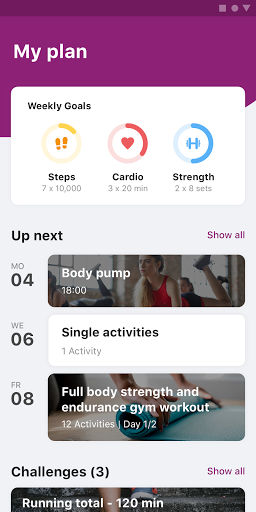 Android application Fit District screenshort