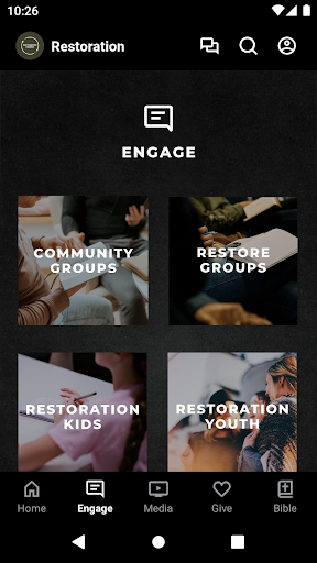 Restoration Church AU Screen 2