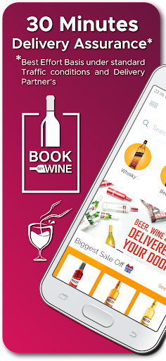 Android application BookMyWine - Alcohol Delivery screenshort