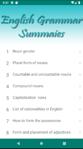 English Grammar Screen 2