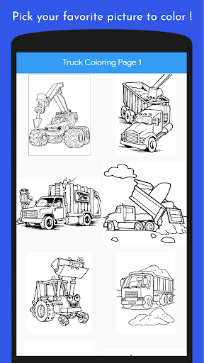 Android application Truck Coloring Book screenshort