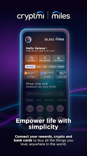 Android application cryptMi I Miles screenshort