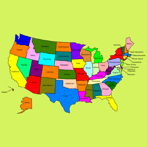 USA Capital Cities and Map  Icon
